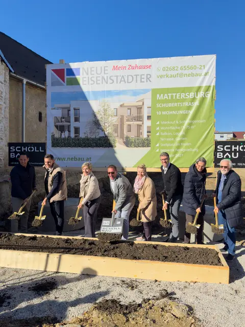 Startschuss für den Bau von neuen Wohnungen in der Schubertstraße. | Foto: Neue Eisenstädter