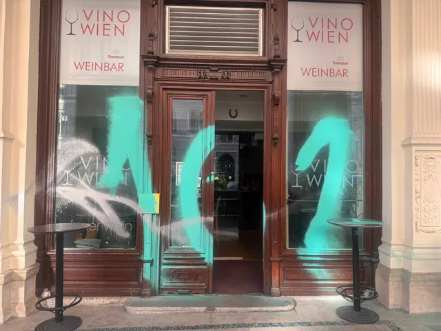 Der Schriftzug 161 könnte ein Code sein, der im linksextremen Milieu verwendet wird - die entsprechenden Buchstaben des Alphabets ergeben gemeinsam "AFA", was als Abkürzung von Antifa verwendet wird. | Foto: Vino Wien