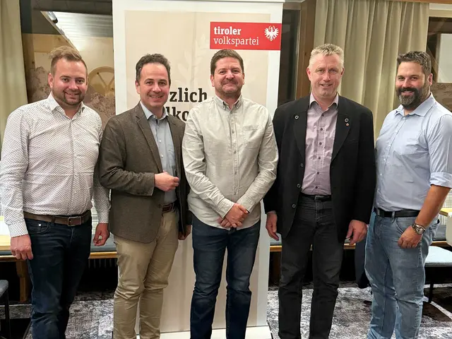 Dominik Traxl, Daniel Patscheider, Andreas Saurer, Gerhard Wellenzohn und Johannes Schönherr. | Foto: VP-Landeck