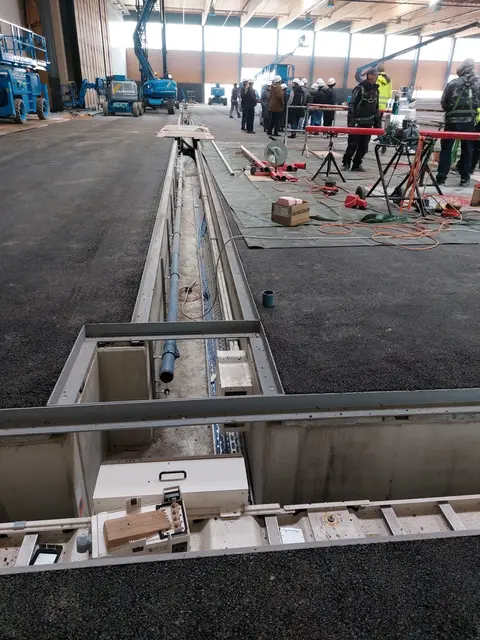 Bauprojekt vor der Fertigstellung: Die neue Messehalle 22 in Wels konnte nun zum ersten Mal besichtigt werden.