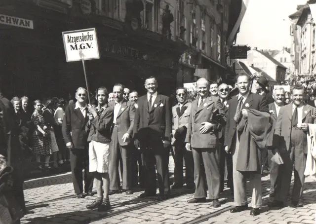Der Chor im Juli 1928 beim Deutschen Sängerbundfest. | Foto: Atzgersdorfer Männergesangverein