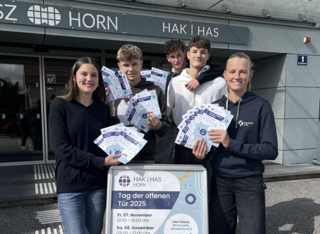 Die BHAK/BHAS Horn öffnet am 7. und 8. November 2025 ihre Türen und lädt dazu ein, das vielfältige Ausbildungsangebot – von Wirtschaft bis Cybersecurity – hautnah zu entdecken. | Foto: BHAK Horn