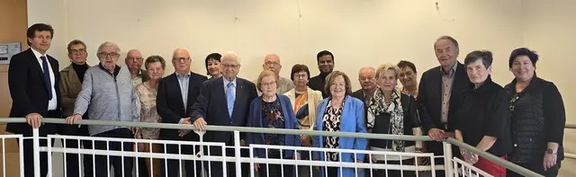 Bürgermeister Hannes Heisz, Claudia Krecht (seitens der Pfarre), Dr. Stephan Renner, Herbert und Katharina Stummer, Johann und Ilse Plaukovits, Gerhard und Hilda Geldner, Johann und Irene Galos, Hilda Halvax, Kaplan P. Prem Kumar Sebastian, Stefan Sallay, Ingeborg Lang, Helga und Ing. Gabriel Wagner, Helene Koth und 2. Vizebürgermeisterin Ing. Tina Köppel

  | Foto: Gemeinde Oberpullendorf