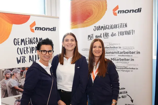 Auch die MONDI war wieder auf der Jobmesse vertreten. | Foto: Michael Blinzer