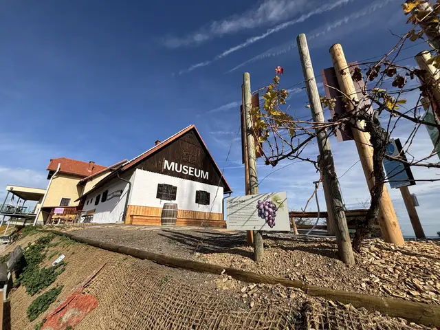 Der "Platz der Lebensfreude" vor dem Weinmuseum in Kitzeck lädt zum Verweilen ein. | Foto: MeinBezirk/Fischer