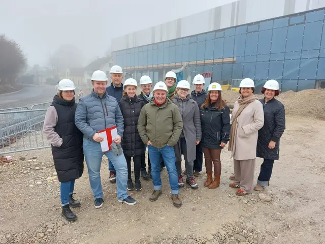 Bauprojekt vor der Fertigstellung: Die neue Messehalle 22 in Wels konnte nun zum ersten Mal besichtigt werden.