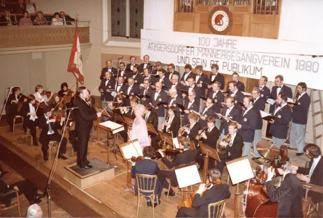 Das 100-jährige Jubiläum im Jahr 1980 im Mozartsaal. | Foto: Atzgersdorfer Männergesangverein