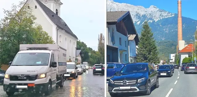Tägliches Chaos herrscht in Wattens entlang der Bahnhofstraße und Bundesstraße.
 | Foto: Foto: Rovara