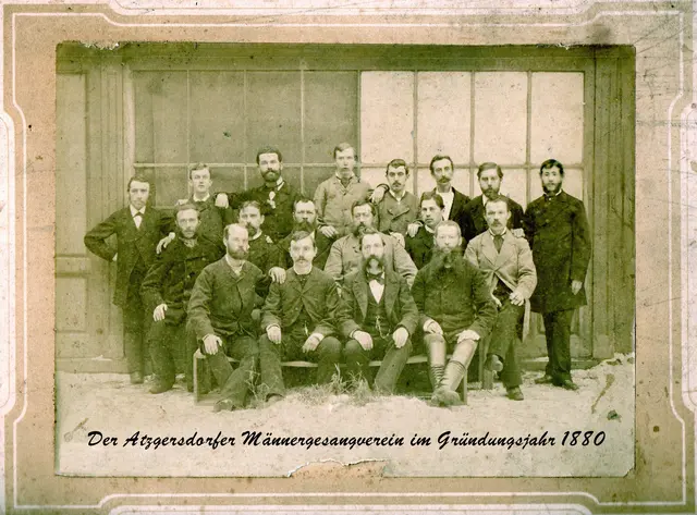 Der Atzgersdorfer Männergesangverein im Gründungsjahr 1880. | Foto: Atzgersdorfer Männergesangverein