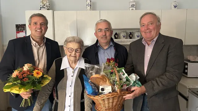 Theresia Posch, Ewald Bürger, Josef Thurner, Andreas Renner feierten. | Foto: Gemeinde Pilgersdorf