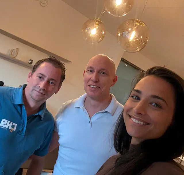 Christian Sulzer (l.) und Martin Theiler bei Amira Aly in Köln | Foto: Amira Aly