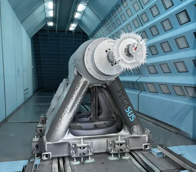 Der von Pegasus entwickelte Prüfstand im Klimawindkanal | Foto: Pegasus