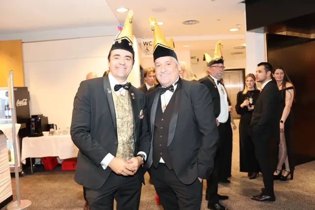 Stefan Gaggl und Peter Samselnig vom Villacher Fasching freuten sich auf den Abend und die Verleihung. | Foto: MeinBezirk/Chiara Kresse
