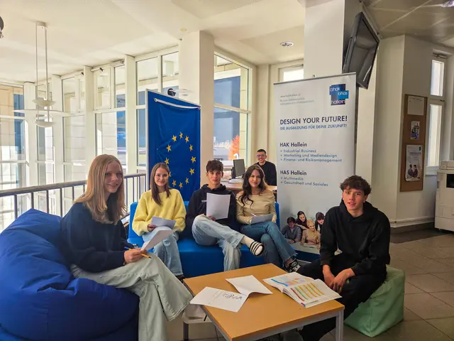 Selbstständiges Arbeiten mit Verantwortung: HAK-Schülerinnen und -Schüler beim COOL-Lernen in Kleingruppen. | Foto: HAK Hallein