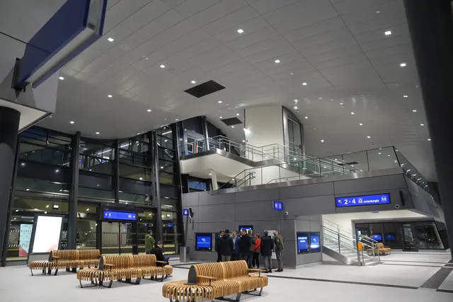 So sieht der Bahnhof Weststeiermark bei Nacht aus: Ab 14. Dezember ist hier Vollbetrieb. | Foto: MeinBezirk/Simon Michl