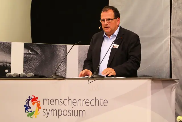 Leidenschaftliche Festrede: Präsident Friedrich Forsthuber, Straflandesgericht Wien. | Foto: Eckhart Herbe