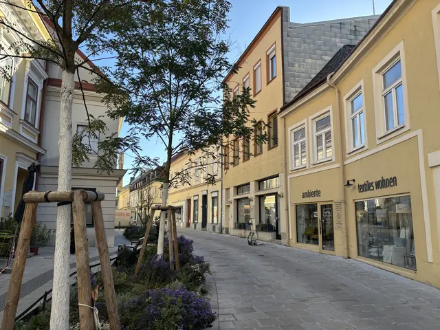 Die Altgasse lädt mit viel Grün, gemütlichen Schanigärten und ihrem Wochenmarkt zum Verweilen ein. | Foto: Marlene Graupner/MeinBezirk