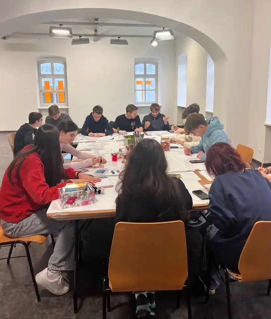 Das Köflacher Gymnasium bei einem Workshop im Kunsthaus | Foto: Kunsthaus Köflach