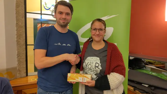Bezirkssprecher Florian Feldhofer mit der Hofstättener Gemeinderätin Andrea Landauf. | Foto: Grüne Bezirk Weiz