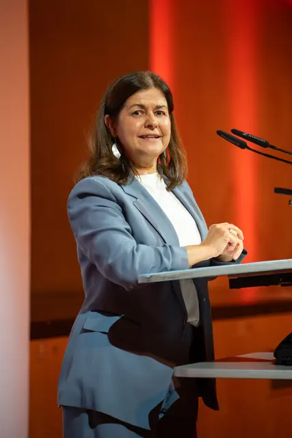 Für Doris Kampus gestaltete sich der Stadtparteitag als Härtetest.  | Foto: SPÖ Graz