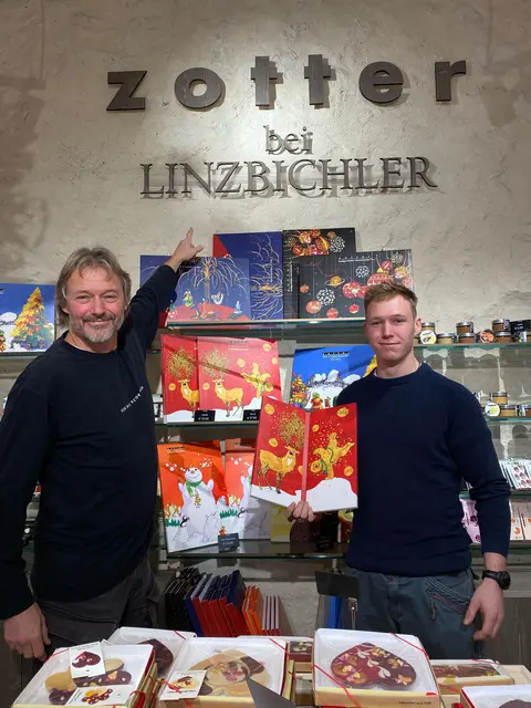 Großes Finale: Am 13. November eröffnen Peter (l.) und Albin Linzbichler den Zotter-Shop im Grazer Franziskanerviertel. | Foto: Linzbichler