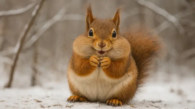 Auch Eichhörnchen legen Vorräte an – wir müssen das zum Glück nicht mehr.
