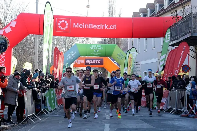 Rückblick zum legendären Silvesterlauf 2024 von MeinBezirk und KOOP Marketing - auch im Jahr 2025 werden rund 2.000 Laufende erwartet. | Foto: GEPA pictures/Hans Oberländer
