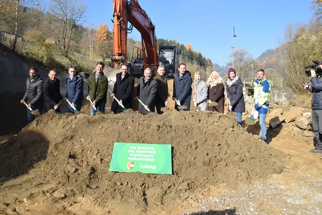 Mit dem Spatenstich fiel der Startschuss für den Bau des 12,5 Millionen Euro teuren Projektes in Frantschach-St. Gertraud. | Foto: MeinBezirk - Laura Raß