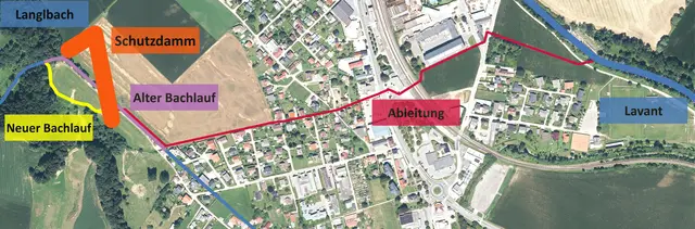 Hier entsteht der Schutz samt Ableitung in die Lavant. | Foto: Marktgemeinde St. Paul