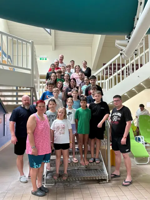 Die Jungflorianis der FF Forchtenau und Neustift/Rosalia waren am Sonntag in der Therme Lutzmannsburg. | Foto: FF Neustift/Rosalia