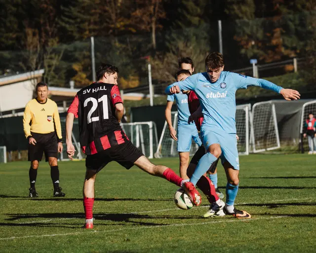 Im Abschlussspiel der Herbstrunde trennten sich der FC Stubai und der SV Hall mit einem 2:2-Remis. | Foto: Hermann Auer