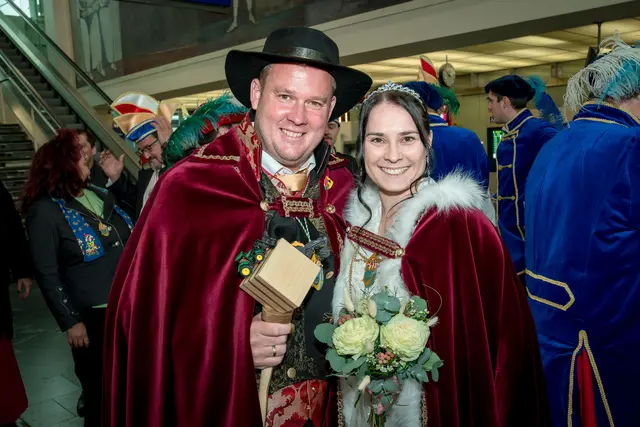Das amtierende Faschings-Landesprinzenpaar Prinzessin Michaela II., Michaela Kapeller, und Prinz Luftikus XXXX., Hannes Schepp, der Feistritzer Faschingsgilde.