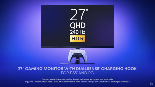 Sonys neuer Gaming Monitor verspricht nicht nur Top-Leistung sondern bietet auch praktischen Controller-Stauraum an. | Foto: Sony Interactive Entertainment