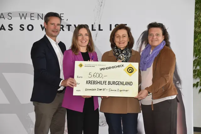 Beim Benefiz-Brunch kamen 5.600 Euro für die Krebshilfe zusammen: Andreas Leitner, Ute Seper, Andrea Konrath und Manuela Hatzl | Foto: Michael Strini
