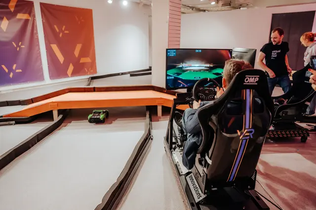 Die Pop-up-Rennstrecke im CCA in Amstetten. | Foto: inShot/Verena Weißenbacher