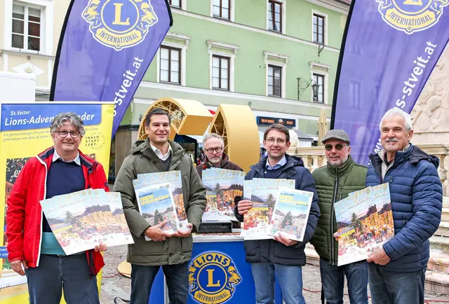 Markus Moser, LC-Präsident Stefan Kogler, Oliver Kriz, Alexander Kaltenböck, Harald Horn und Peter Spendier | Foto: Lions Club St. Veit