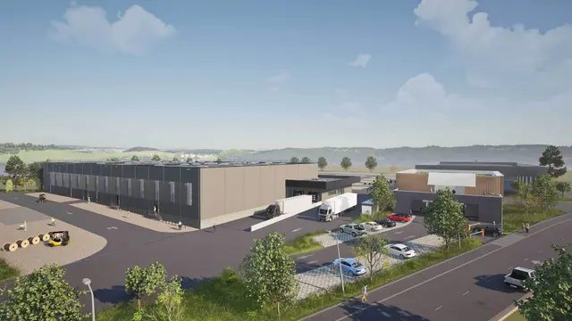 So soll das neue Logistikzentrum nach der Fertigstellung im Jänner 2027 aussehen. | Foto: Dr. Shebl &amp; Partner Generalplaner GmbH