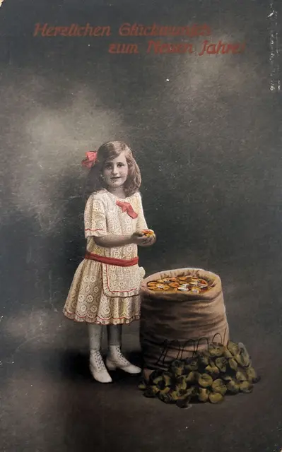 Ein Neujahrs-Glückwunsch, ca. aus dem Jahr 1910. | Foto: Museum Forum Hall