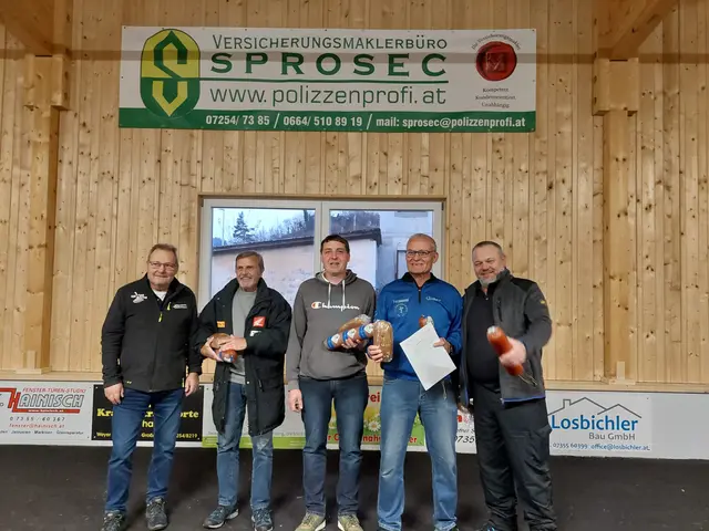 So sehen Sieger aus v.l. Vorstand Walter Hopf, Herbert Pumsleitner, Martin Schwarzlmüller, Gerhard und Ewald Garstenauer. | Foto: ASKÖ Weyer