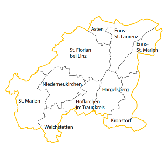 Dekanat Enns-Lorch mit seinen zehn Gemeinden | Foto: Diözese Linz