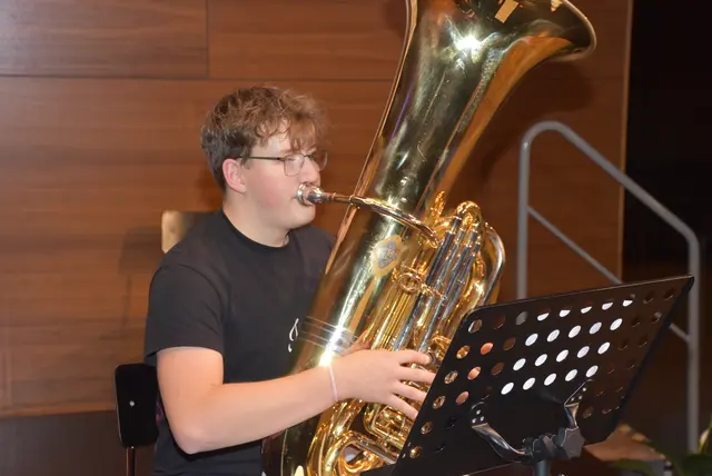 Tiefes Blech: Landesmusikschule Grein traf Anton Bruckner Privatuniversität. | Foto: Robert Zinterhof