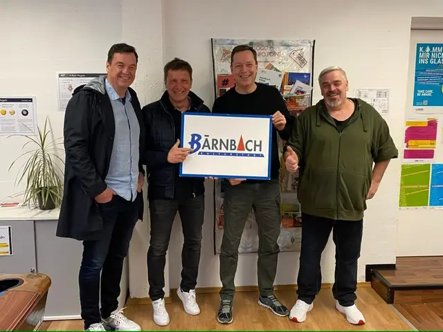 Jochen Bocksruker, Andreas Albrecher, Alex Kristan und Guntbert Nossek in Bärnbach | Foto: Stadtgemeinde Bärnbach