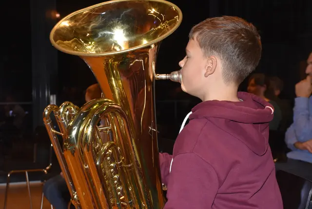 Tiefes Blech: Landesmusikschule Grein traf Anton Bruckner Privatuniversität. | Foto: Robert Zinterhof