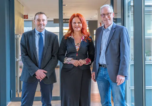 Stellten den Regionalen Strukturplan Gesundheit (RSG) 2030 vor (v. l.): Gerhard Fülöp (Gesundheit Österreich GmbH), Gesundheitslandesrätin Cornelia Hagele und Bernhard Achatz (LSA-Vorsitzender ÖGK in Tirol). | Foto: land tirol/hörmann