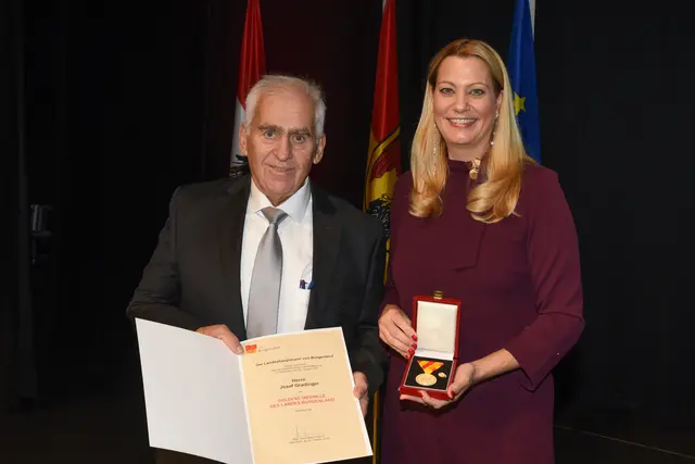 Goldene Medaille für Josef Gradinger. | Foto: Landesmedienservice Burgenland / Hafner