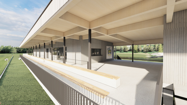 Läuft alles nach Plan, kann das Klubgebäude des Sportvereins Haslach 2027 seiner Bestimmung übergeben werden.
 | Foto: Gemeinde