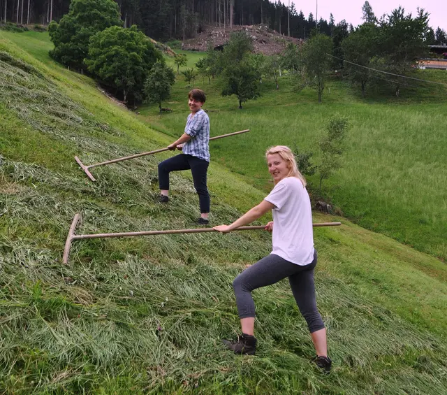 Am Bergbauernhof ist händische Arbeit nach wie vor allgegenwärtig. | Foto: Haun