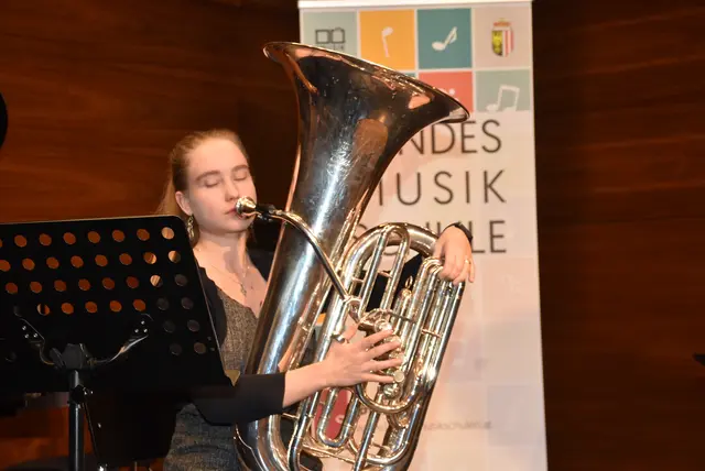 Tiefes Blech: Landesmusikschule Grein traf Anton Bruckner Privatuniversität. | Foto: Robert Zinterhof