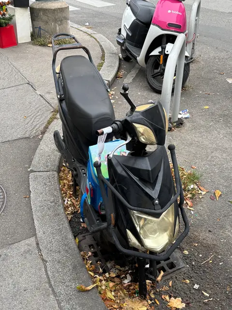 Sogar einen verwahrlosten Scooter hat der Anrainer am Straßenabschnitt entdeckt – die Kennzeichnung am rechten Griff der Lenkstange bedeutet, er werde bald von der Stadt entfernt. | Foto: Antonio Šećerović/MeinBezirk