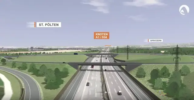 Visialisierung der geplanten S34. | Foto: ASFINAG